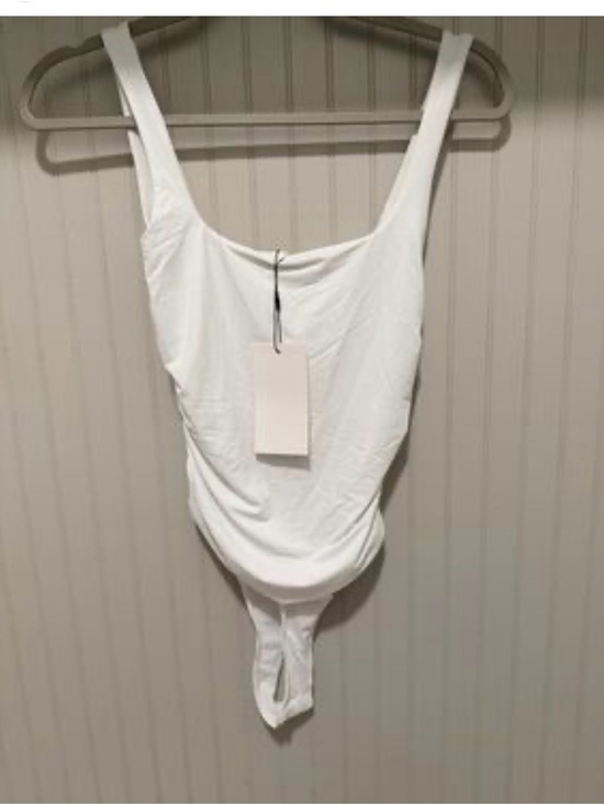 Zara Tops - Zara White Scoop Neck Stretch Bodysuit
